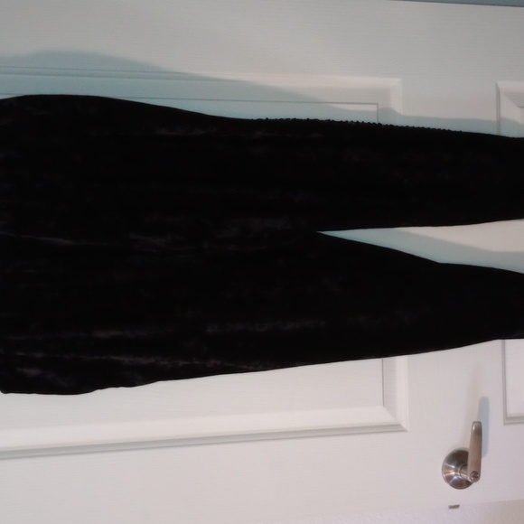 CHICO'S BLACK VELVET & SEQUIN PANTS 4 = size 18 - Picture 3 of 4
